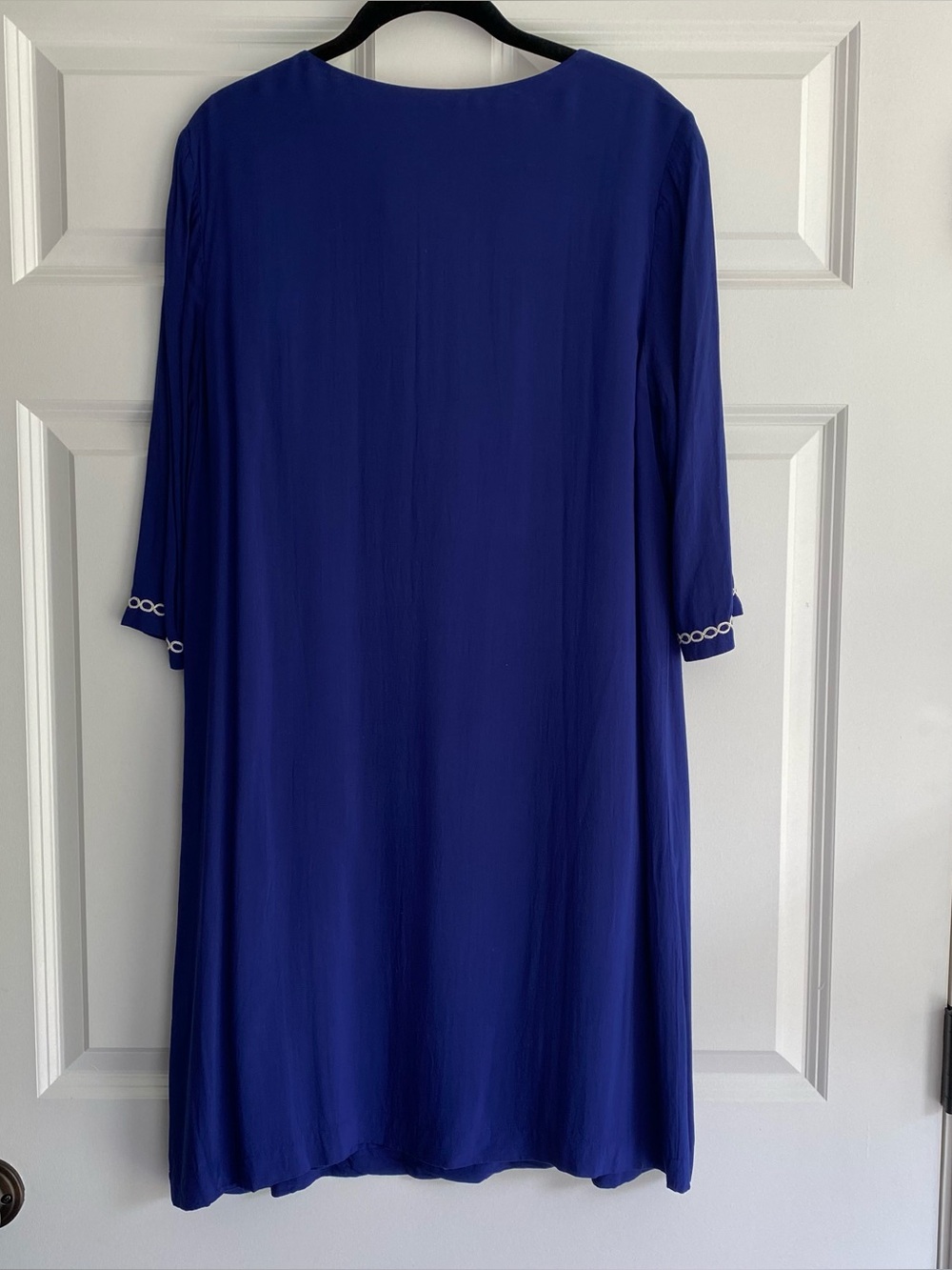 Boden Arianne Embroidered Dress 8L Royal Blue - Picture 4 of 7